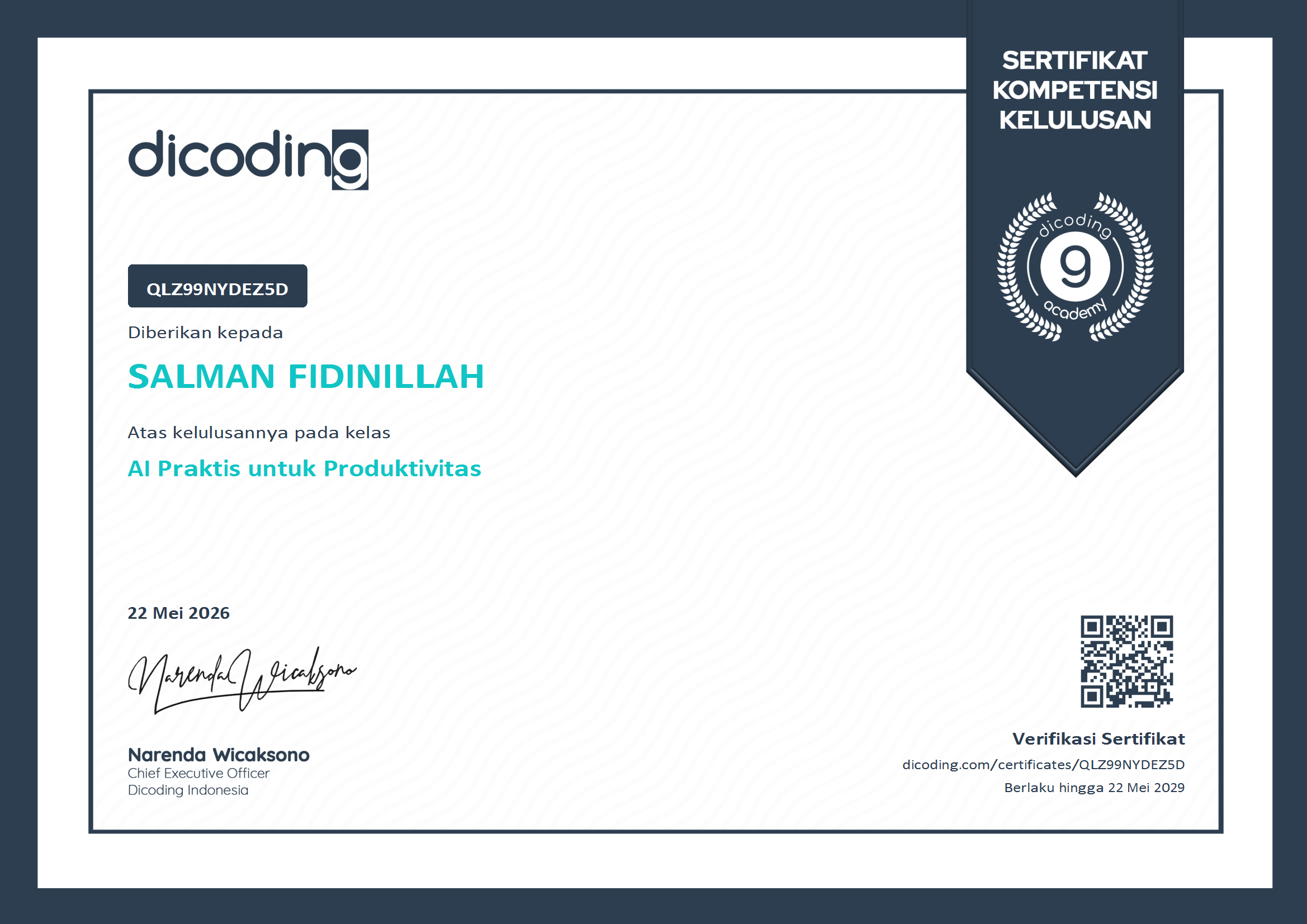 Dicoding – AI for Practical Productivity